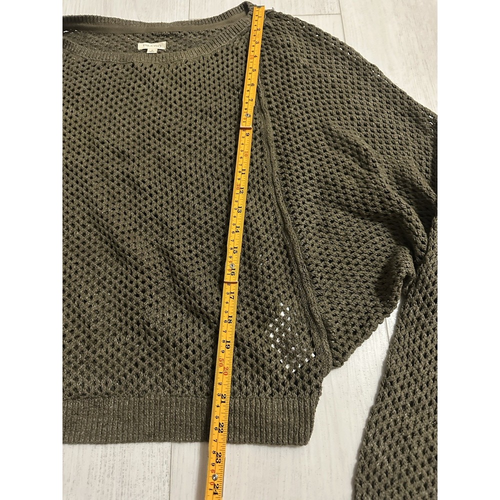 ANTHROPOLOGIE Maeve Sz M Green Knit Sweater - Picture 4 of 9